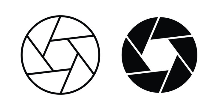 Camera shutter icon design, web, UI. Vector illustration, EPS10.