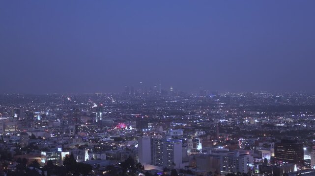 Los Angeles Day to Night City Time Lapse Sunset LA California 4k Timelapse from RAW source