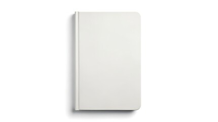 Fototapeta premium Blank white closed notebook on white background