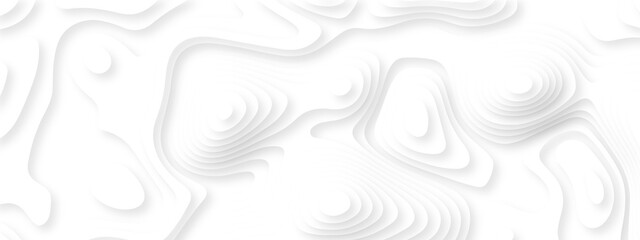 lines seamless pattern sea map topography design. White wave paper curved reliefs Contour maps. Discovery topographic texture backdrop landscape earth style trail map geography design. © Alibuss