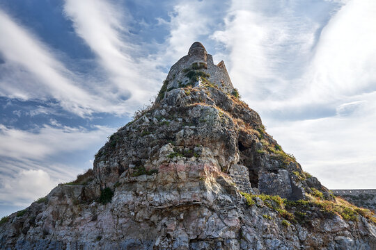 Stone fortifications of the Venetian fortress in Rethymno on the island of Crete