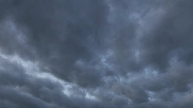 Landscape of sky with blue clouds at dusk