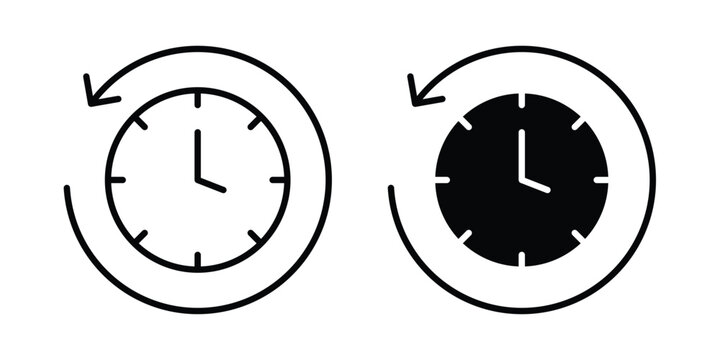 Rewind time icon design, web, UI. Vector illustration, EPS10.