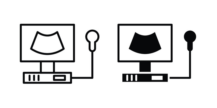 Ultrasonography icon design, web, UI. Vector illustration, EPS10.