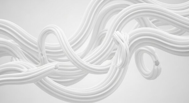white cable, wire bundle, cord tangle