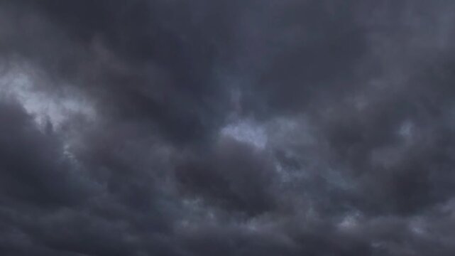 Sky full of clouds a little darker at dusk