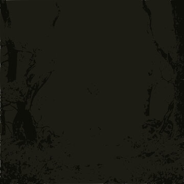 Dark Forest Path Silhouette
