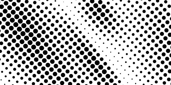 Halftone gradient. Dotted gradient, smooth dots spraying and halftones dot background seamless horizontal geometric pattern vector template set. unique dots modern circles