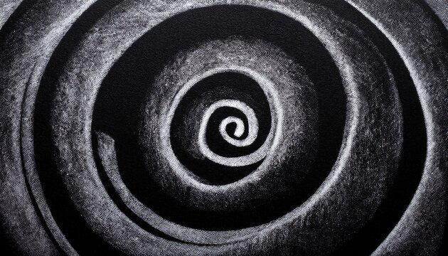 Garabato Simetrico Espiral Decoracion Forma Dibujo A Mano Textura Crayon Sin Fondo Transparente Negro