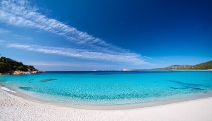 Fototapeta premium Plage De Sable Blanc Et Eau Cristalline En Sardaigne