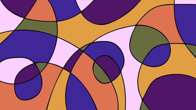 Colorful doodle art background pattern on a seamless loop