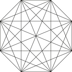 Obraz premium Geometric Octagon Star Pattern