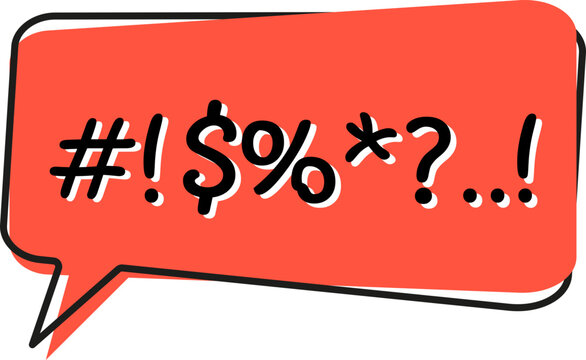 Swear Words Symbols Speech Bubble