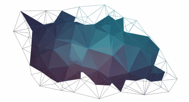 Abstract geometric triangle background with gradient