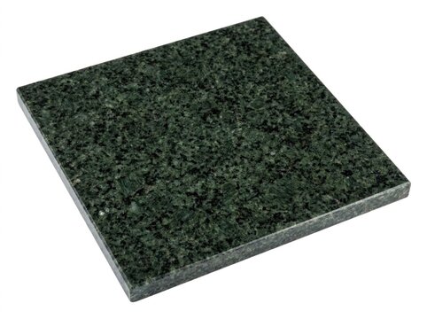 Dark green granite stone square slab.