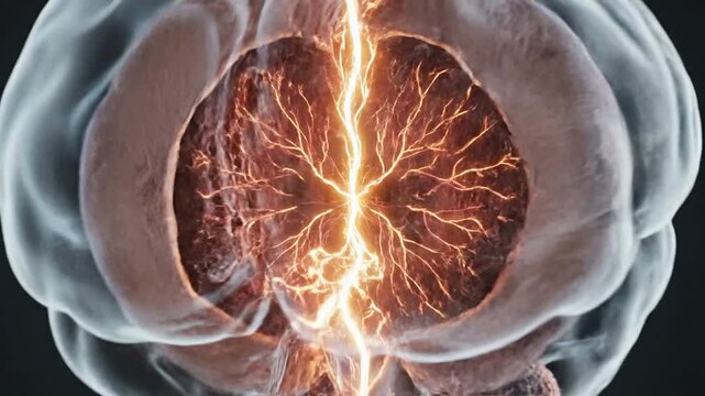 High-Resolution 3D Rendering of a Human Eye Showing Detailed Iris Patterns on a Plain Background, Perfect for Medical and Healthcare Applications