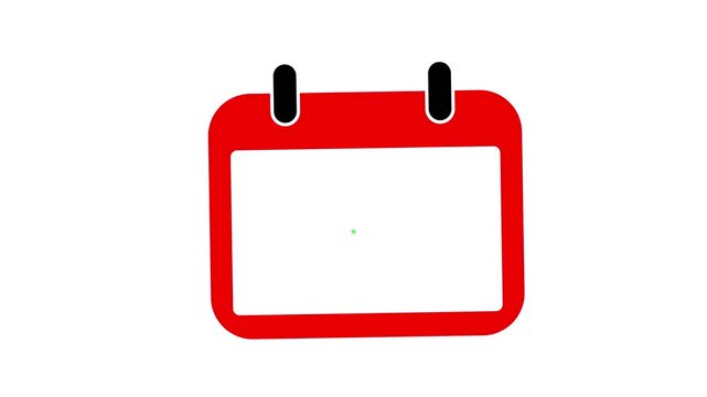 animation of calendar line icon with check mark sign.