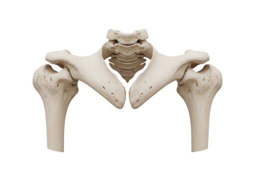 Human pelvis and femur bone structure.