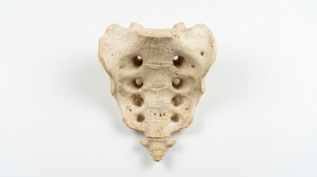 Human sacrum bone anatomy model.