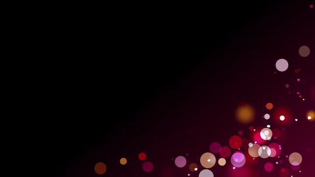 Luxury Glitter Particles and Bokeh Lights Corner Flying Animation, Golden Glittering Dust and Soft Bokeh Particles Flowing from Corners Loop.