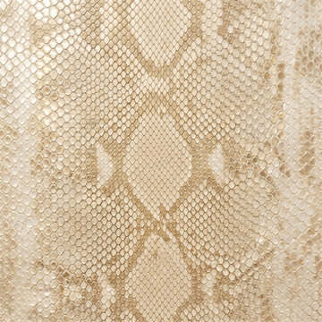 Beige Python Snake Skin Leather Textured Pattern