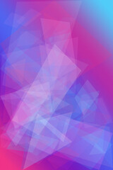 Obraz premium Futuristic polygon abstract background with soft blue and pink gradients, creating a calm tech mood and offering clear copy space for modern web or posters.