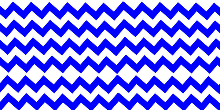 Abstract blue and white zigzag pattern with modern geometric seamless background design