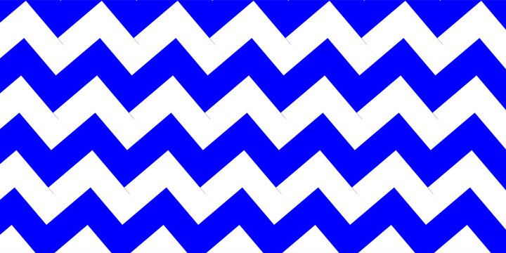 Abstract blue and white zigzag pattern with modern geometric seamless background design