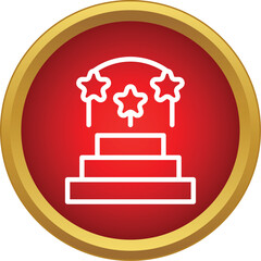 Naklejka premium Podium steps with stars representing success, award, and excellent recognition