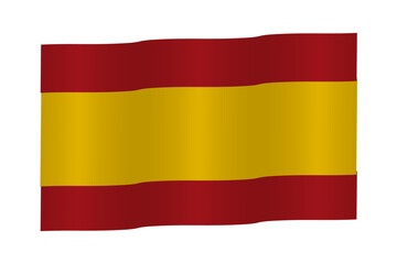 Obraz premium wave flag of Spain icon vector illustration