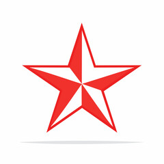 Fototapeta premium Red and White Star Icon