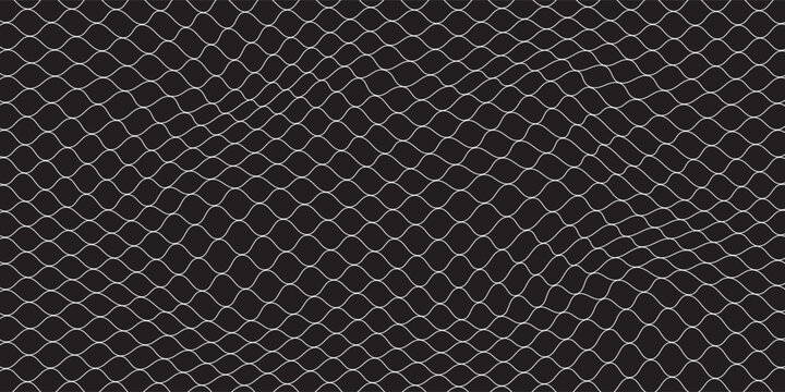 Net texture pattern on white background. Net texture pattern for backdrop and wallpaper. Realistic net pattern with black squares. Geometric background, vector Eps10