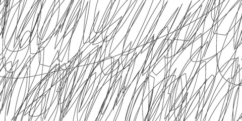 Obraz premium Abstract expressive background featuring a dense web of chaotic black scribbles and hand-drawn tangled lines on a white field.
