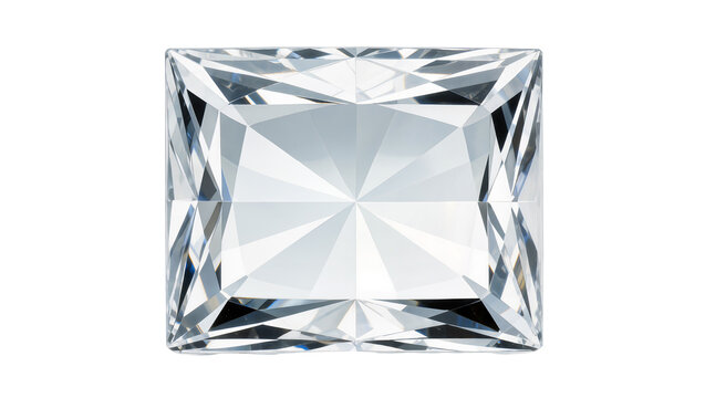 Isolated elegant sparkling brilliant cut diamond gemstone ready for luxury designs