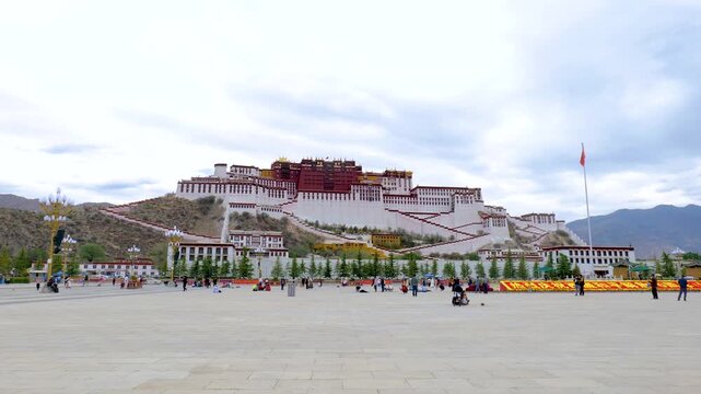 Potala Palace Plaza in Lhasa Tibet China in Potala Palace, Lhasa, Tibet, China