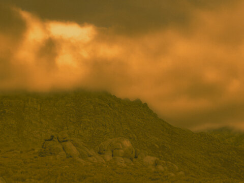 sunset in the mountains