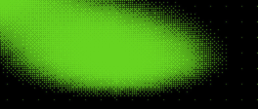 Green bitmap effect background. Gradient green pixel pattern. Retro 8bit art. Glitch dither design for retro arcade or digital wallpaper. Vector ilustration