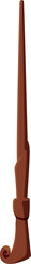 Obraz premium Magic wand, focus trick wooden rod flat vector icon, cartoon magic illusion stuff, game magician props, wizard stick