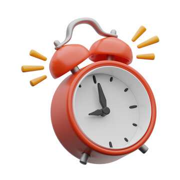 Alarm Clock Ringing 3d illustration
