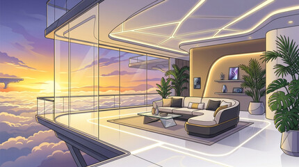Fototapeta premium Premium Fantasy Architecture Graphic