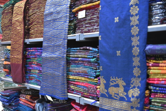 Handmade Traditional Ulos Fabric Close Up