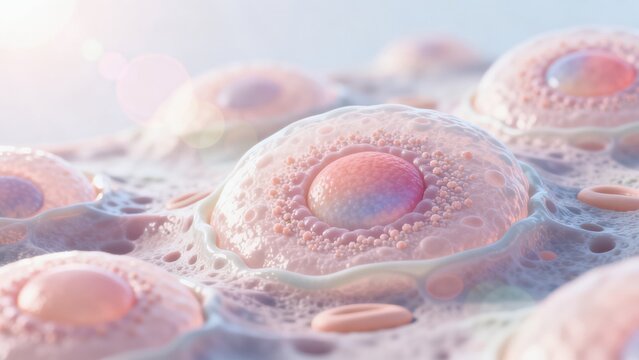 Cellular structure under microscope