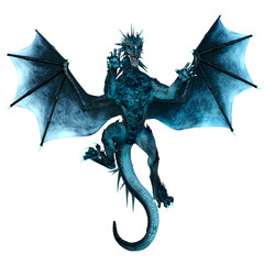 Fototapeta premium 3D Rendering Fairy Tale Dragon on White