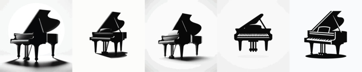 Vector silhouette of a piano © FirdianKrisna