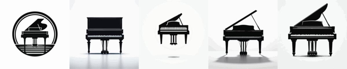 Vector silhouette of a piano © FirdianKrisna