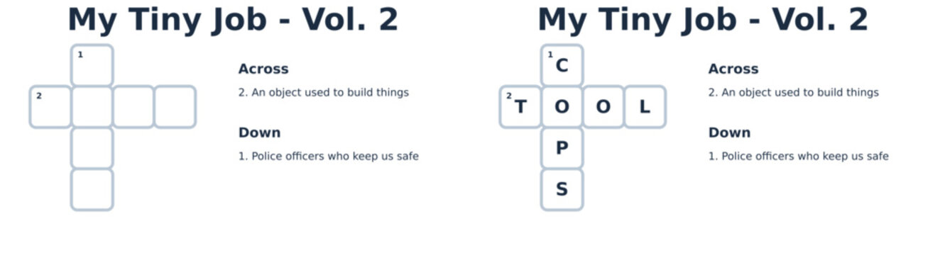 Crossword Puzzle Template with Clue Instructions  