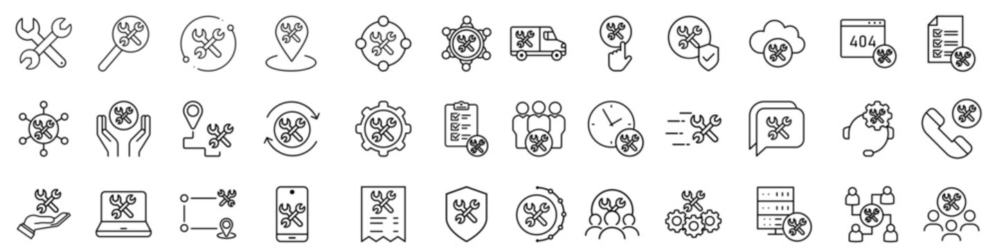 Workshop icon vector set. Repair Illustration sign collection. Maintenance symbol. Fix logo.