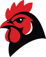 rooster head vector illustration © Shorna325 