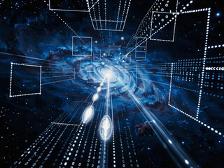 Obraz premium Digital Technology Universe Space