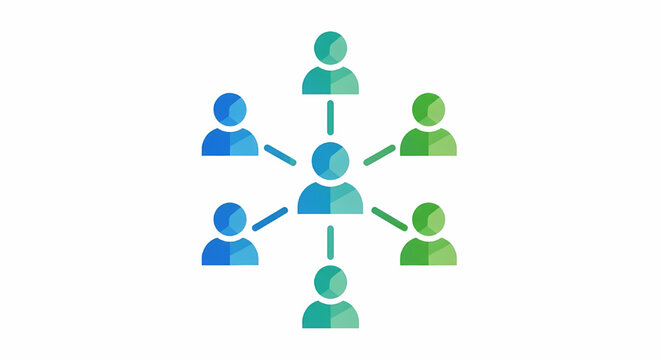 Connected people network icon representing team collaboration